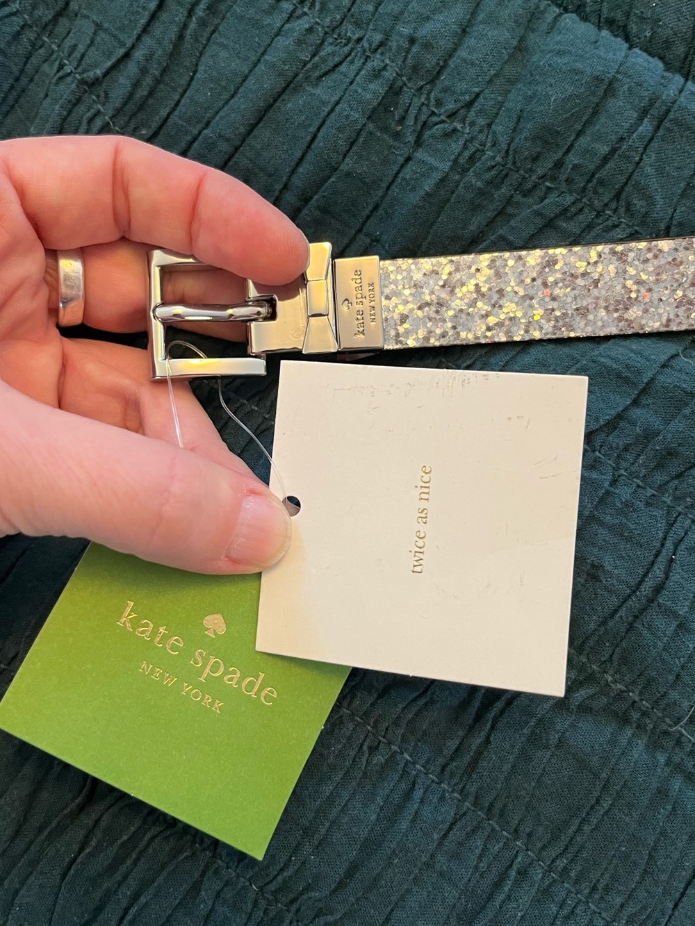 NWT kate spade glitter belt